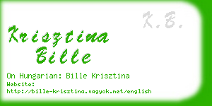 krisztina bille business card